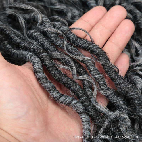 Faux Locs Crochet Braid Ombre Synthetic Hair Extensions River Locs Crochet Goddess Faux Locs Braids Hair